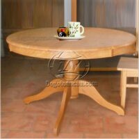 Bàn ăn gỗ sồi hình tròn