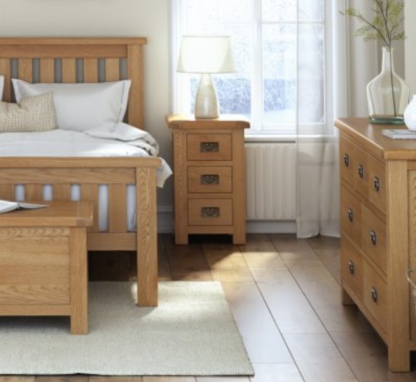 tủ gỗ Morris dễ dàng kết hợp với tủ quần áo và giường ngủ gỗ sồi