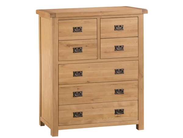 Tủ 7 ngăn kéo gỗ sồi kiểu đứng Thái Lan Nam