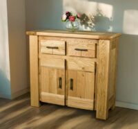 tủ gỗ sồi 2 cánh 2 ngăn kéo Actona 100x45x90cm